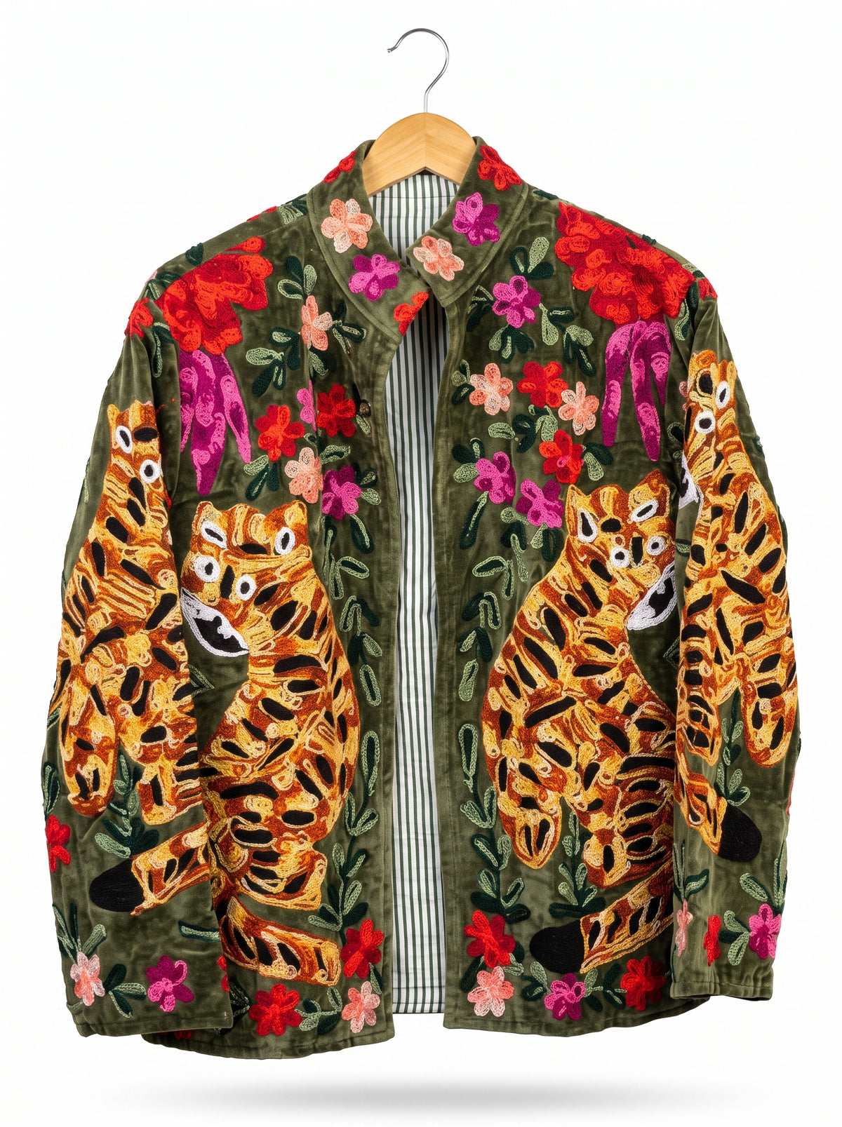 Women's 2006 Suzani Reversible Velvet Jacket – Artistic Embroidered Statement Jacket