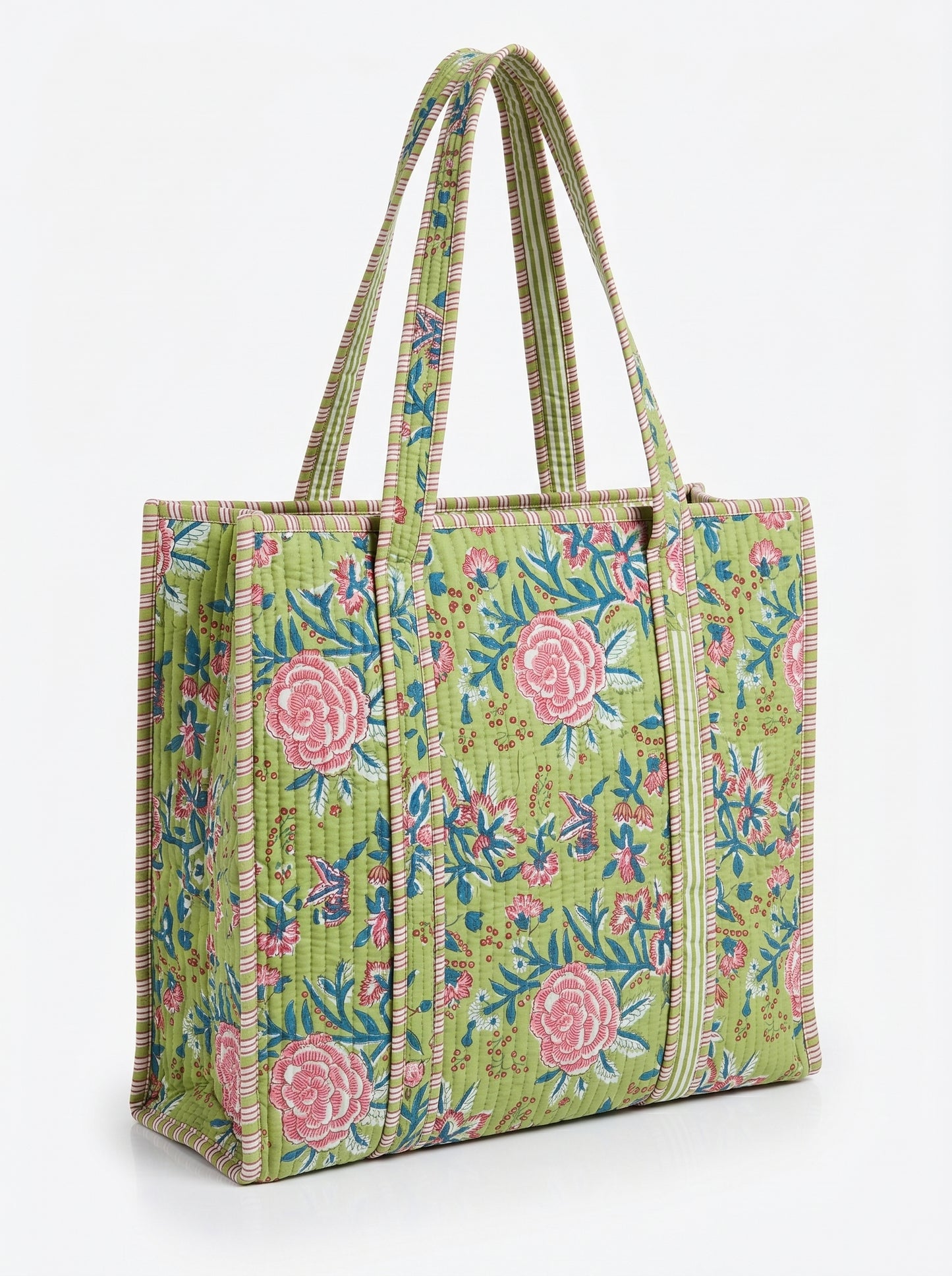 Green Melow Floral – Wander Tote Bag 18x18