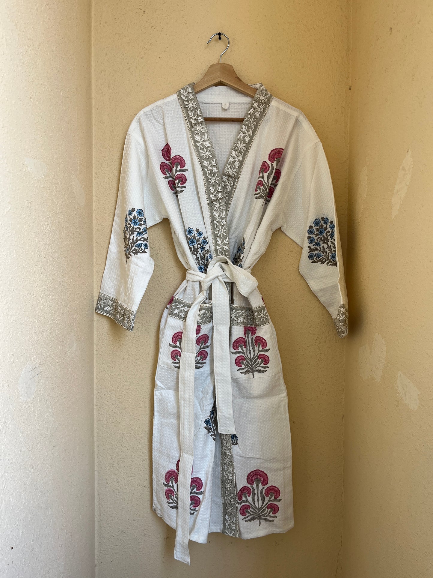Floral 107 Waffle Bathrobe – Luxury Spa Robe