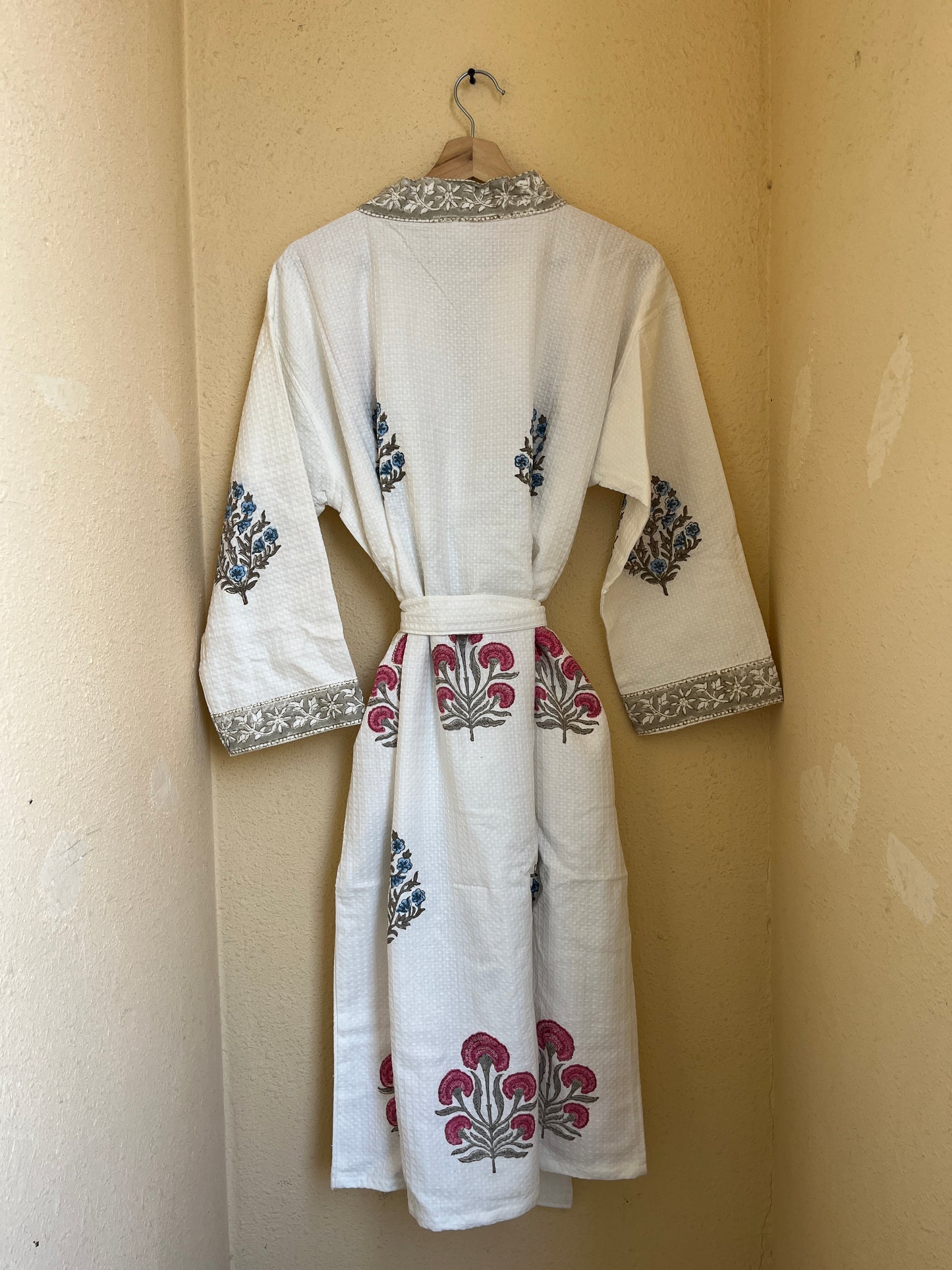 Floral 107 Waffle Bathrobe – Luxury Spa Robe