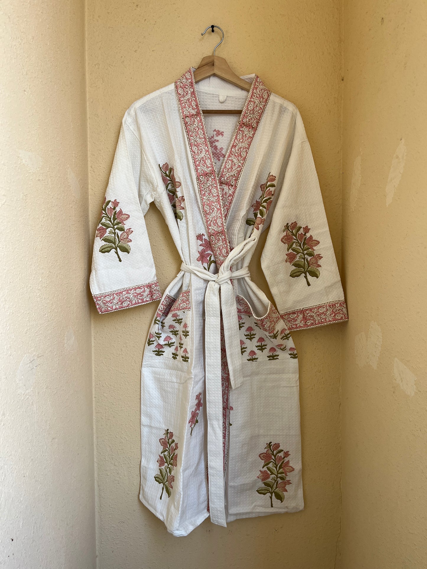 Floral 1011 Waffle Bathrobe – Luxury Spa Robe