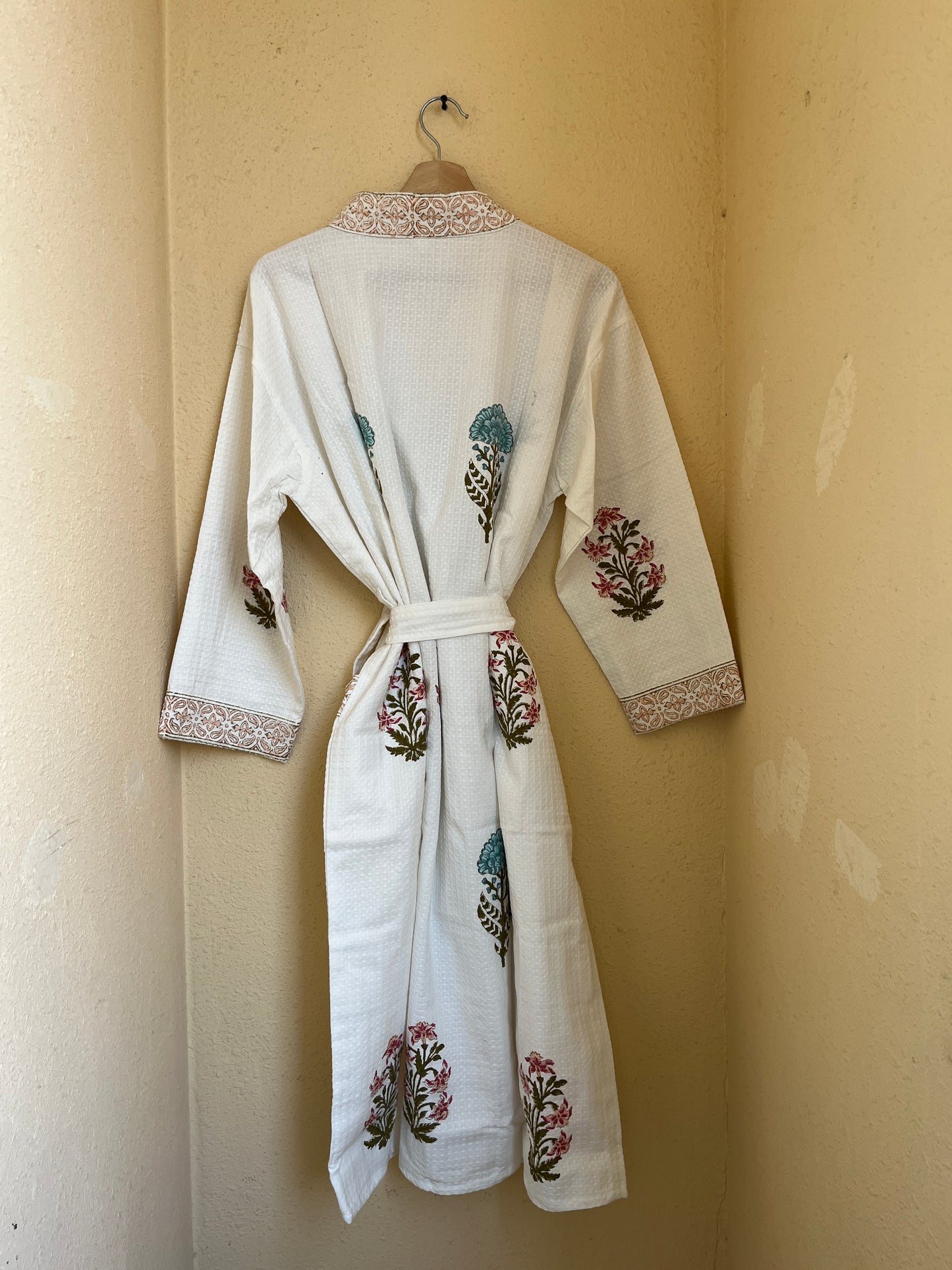 Floral 1010 Waffle Bathrobe – Luxury Spa Robe