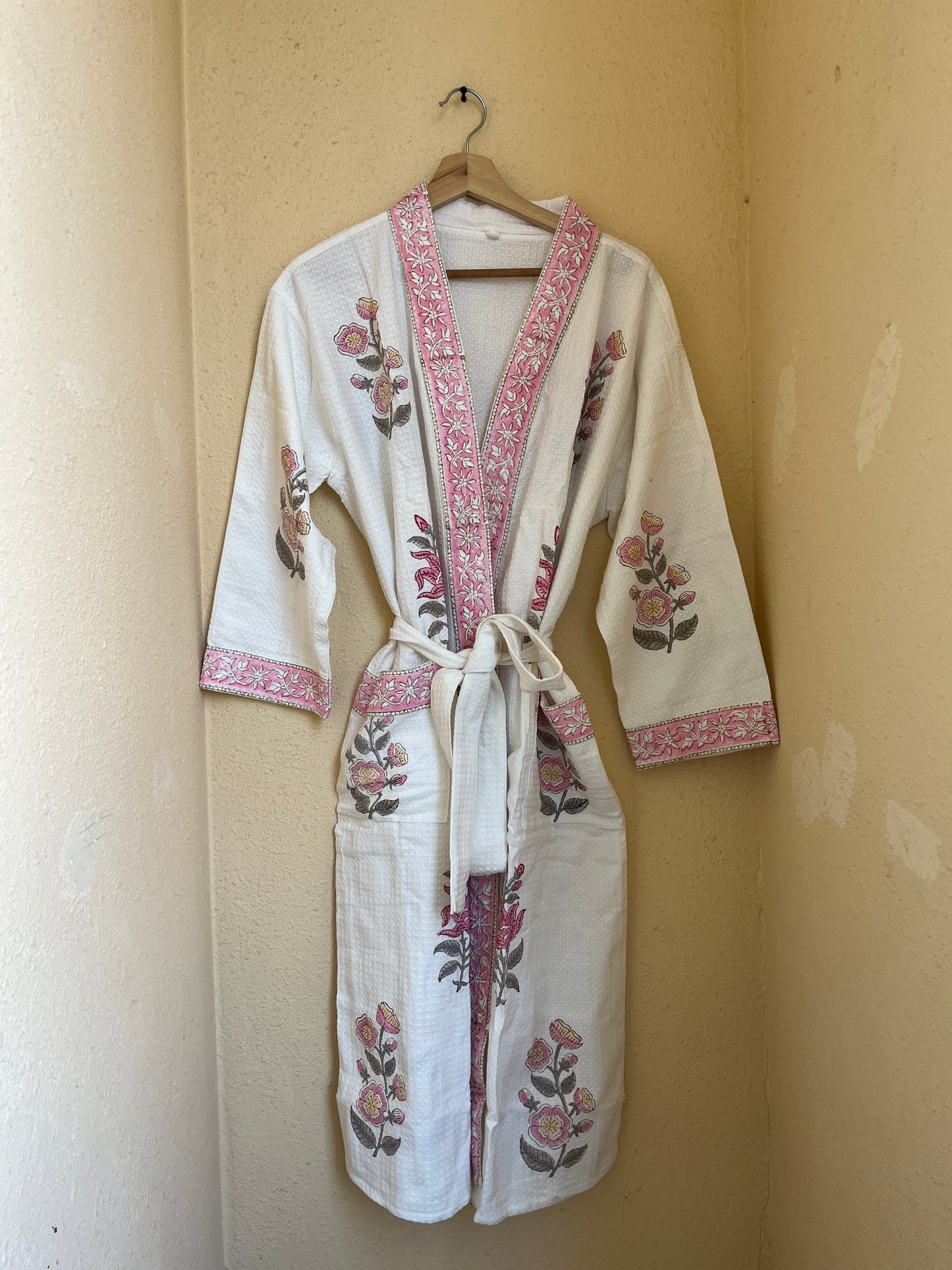 Floral 102 Waffle Bathrobe – Luxury Spa Robe