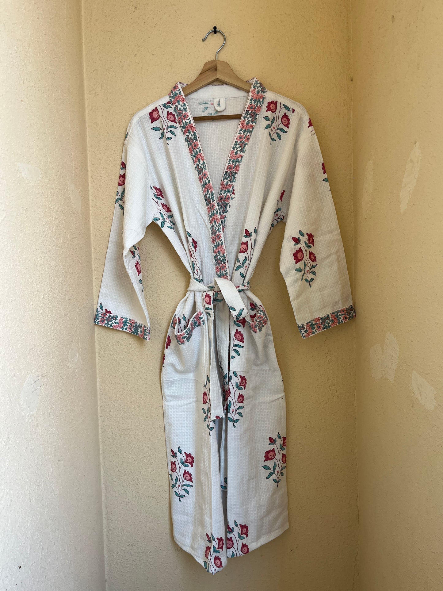 Floral 101 Waffle Bathrobe – Luxury Spa Robe