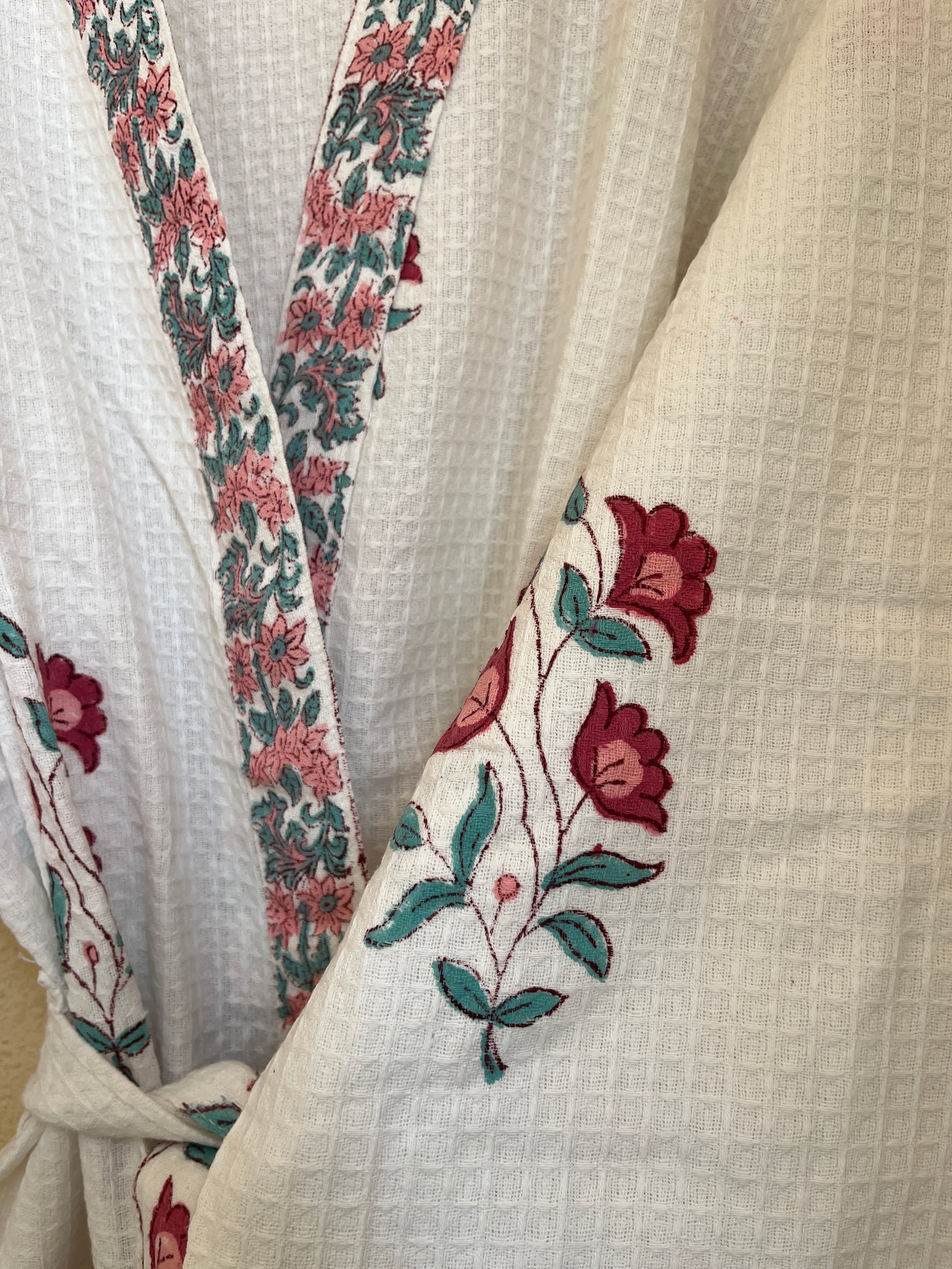 Floral 101 Waffle Bathrobe – Luxury Spa Robe