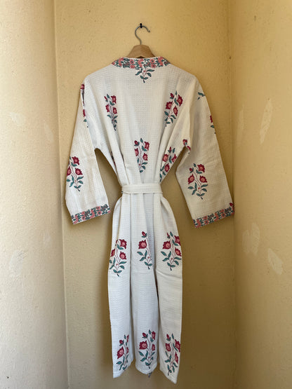 Floral 101 Waffle Bathrobe – Luxury Spa Robe