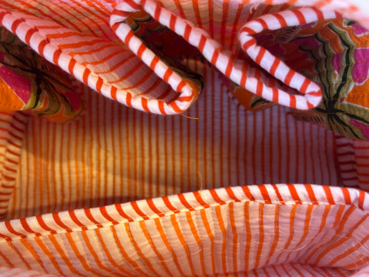 Orange Pink Palm - Hair Styler Travel bag