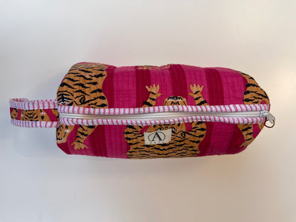 Tiger Pink Stripes – Tibetan Hair Styler Travel bag