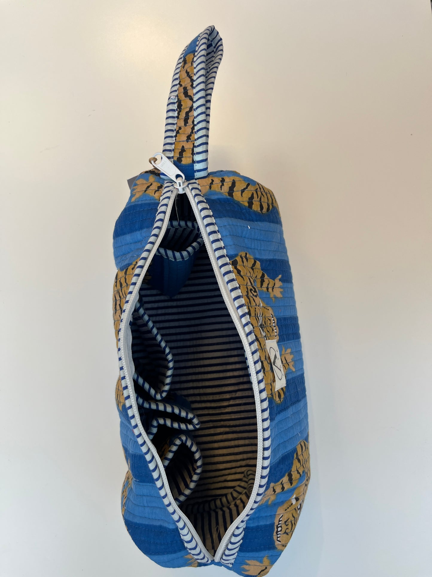 Tiger Blue Stripes – Tibetan Hair Styler Travel bag