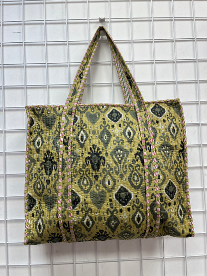 Green Ikkat – Wander Tote Bag 18x18