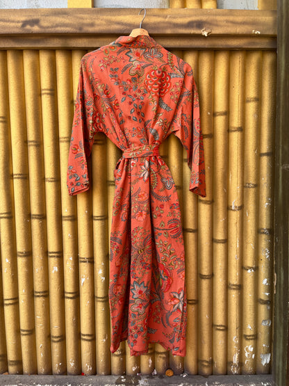 Apricot Dream Vine Waffle Bathrobe – Luxury Spa Robe