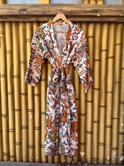 Snow White Drops Waffle Bathrobe – Luxury Spa Robe