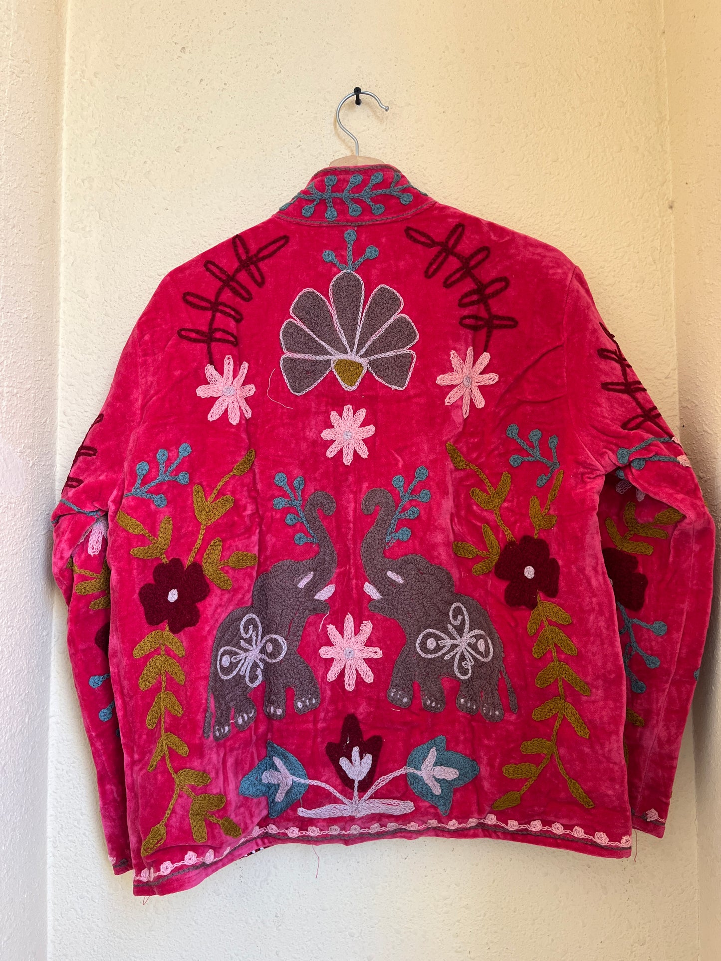 Women's 101 Suzani Reversible Velvet Jacket – Artistic Embroidered Statement Jacket