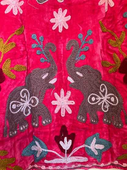 Women's 101 Suzani Reversible Velvet Jacket – Artistic Embroidered Statement Jacket