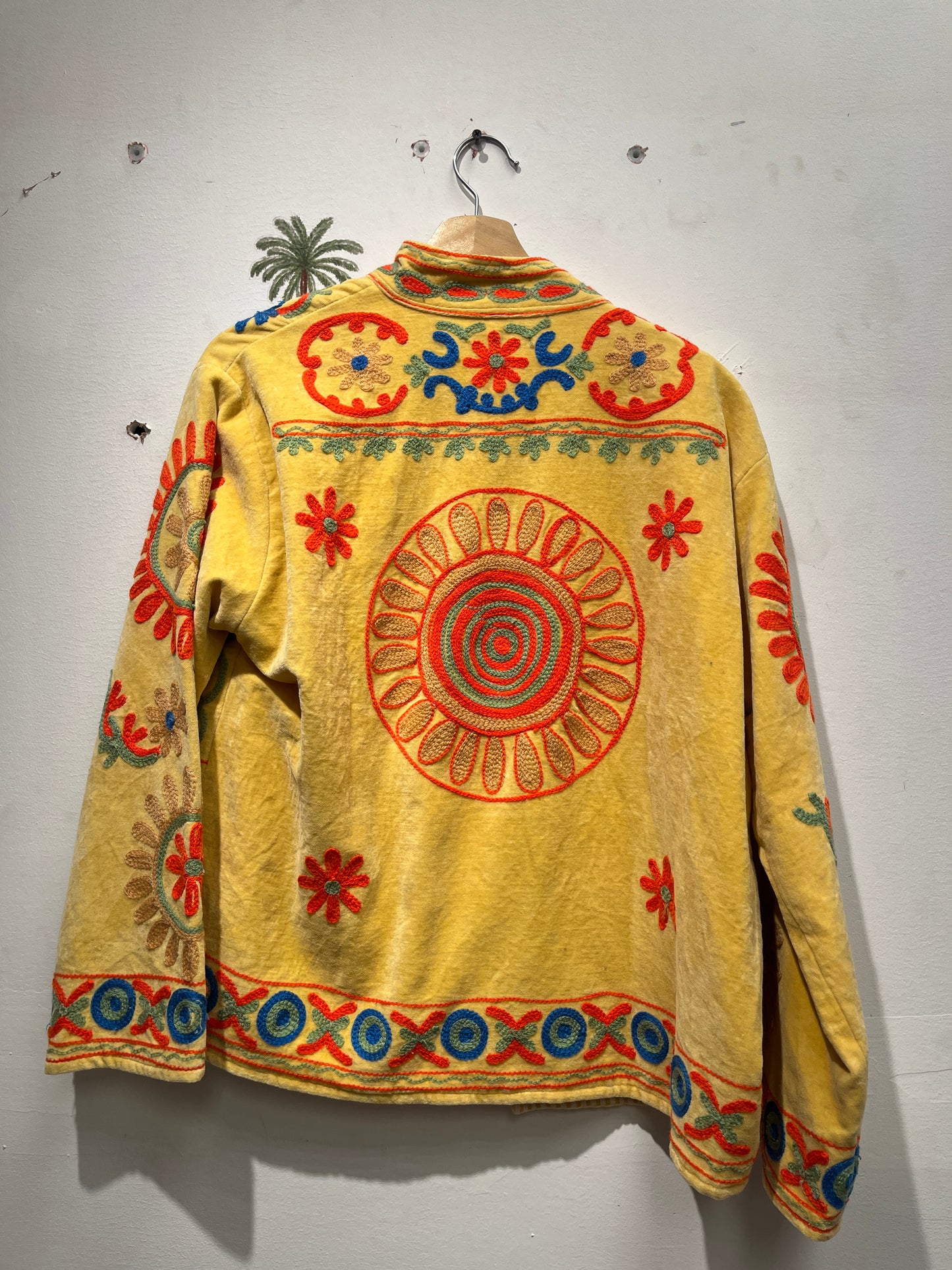 Women's 1020 Suzani Reversible Velvet Jacket – Artistic Embroidered Statement Jacket