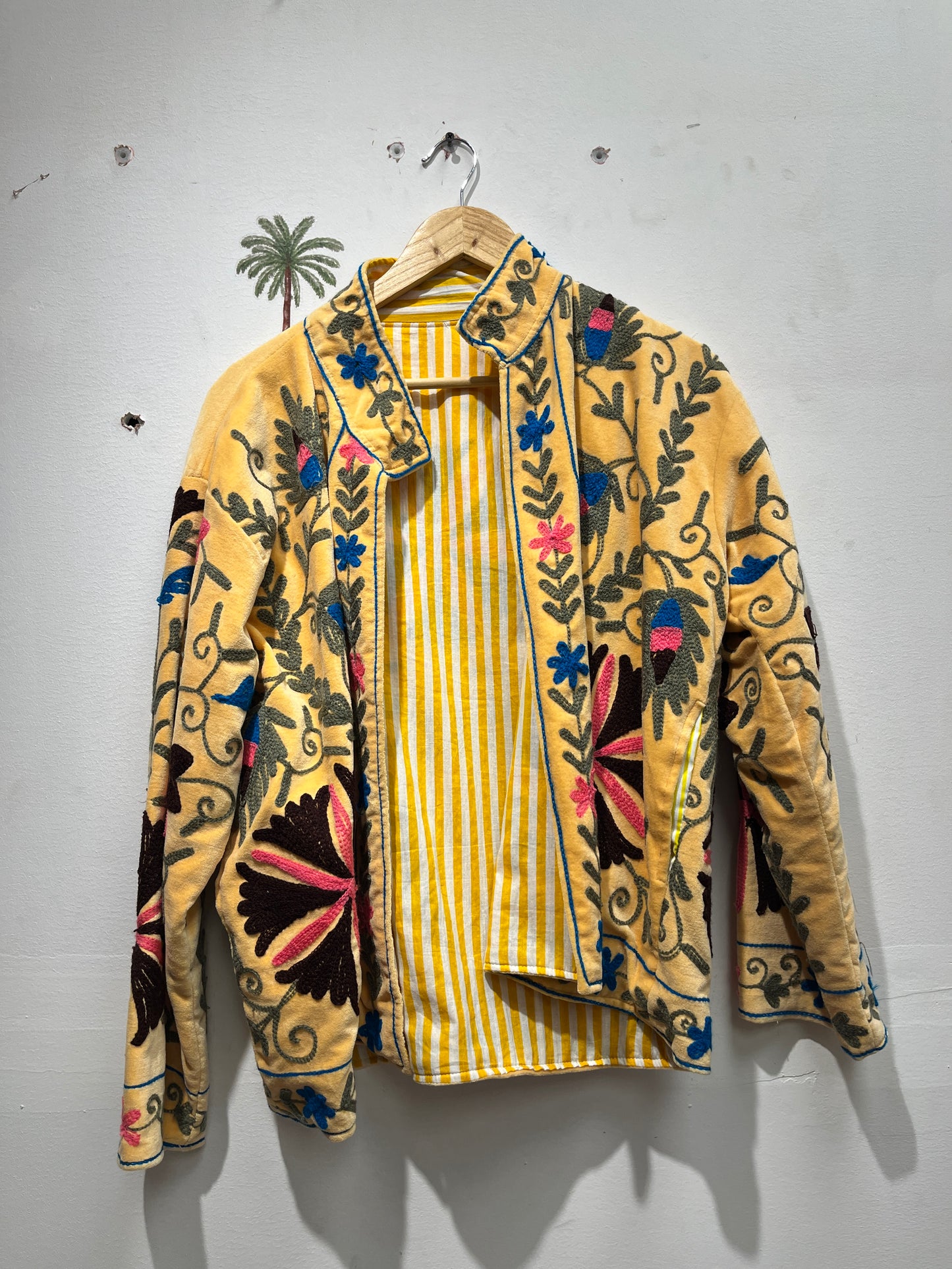 Women's 1023 Suzani Reversible Velvet Jacket – Artistic Embroidered Statement Jacket