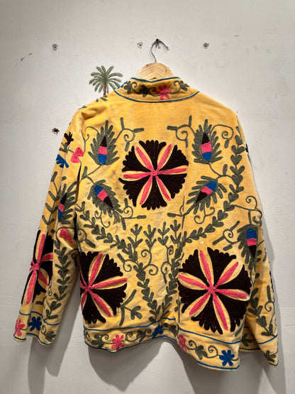 Women's 1023 Suzani Reversible Velvet Jacket – Artistic Embroidered Statement Jacket