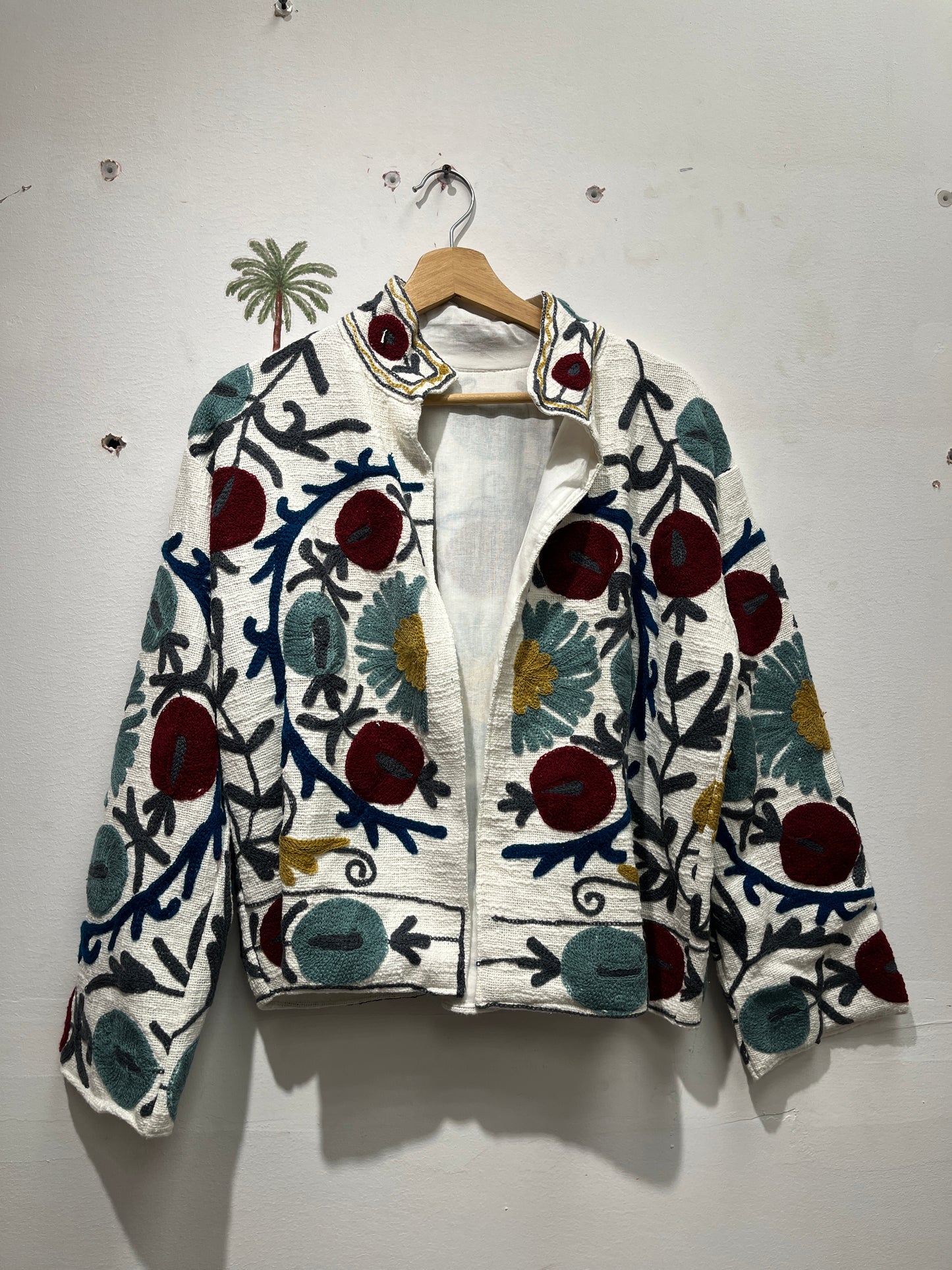 Women's 1024 Suzani Reversible Cotton Jacket – Artistic Embroidered Statement Jacket