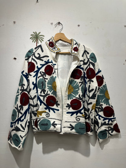 Women's 1024 Suzani Reversible Cotton Jacket – Artistic Embroidered Statement Jacket
