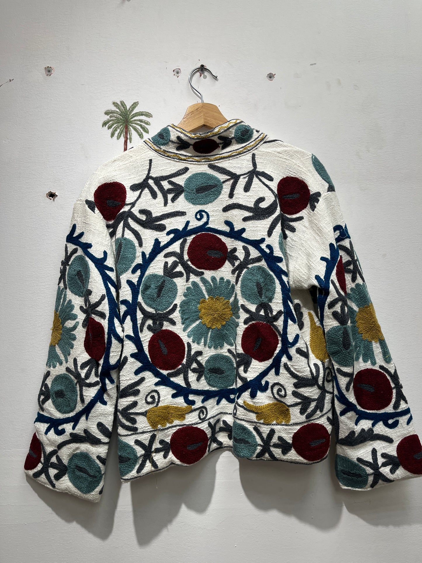 Women's 1024 Suzani Reversible Cotton Jacket – Artistic Embroidered Statement Jacket
