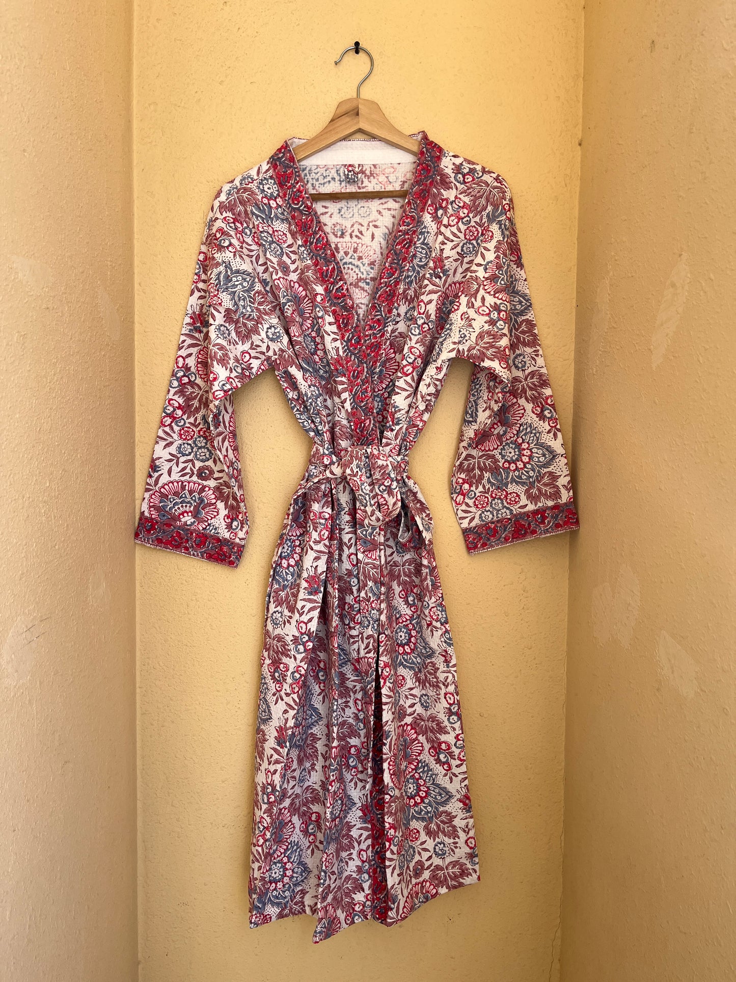 Floral 1012 Waffle Bathrobe – Luxury Spa Robe