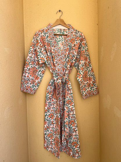 Floral 1013 Waffle Bathrobe – Luxury Spa Robe