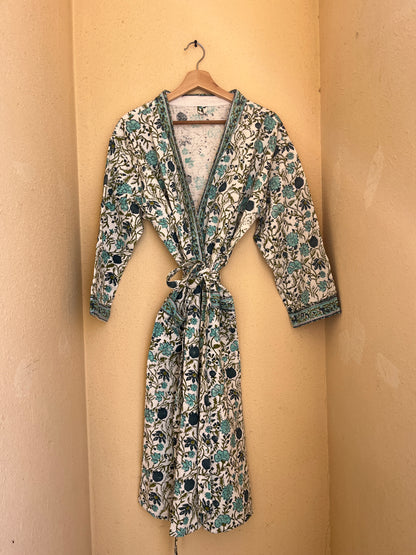 Floral 1014 Waffle Bathrobe – Luxury Spa Robe