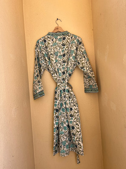 Floral 1014 Waffle Bathrobe – Luxury Spa Robe