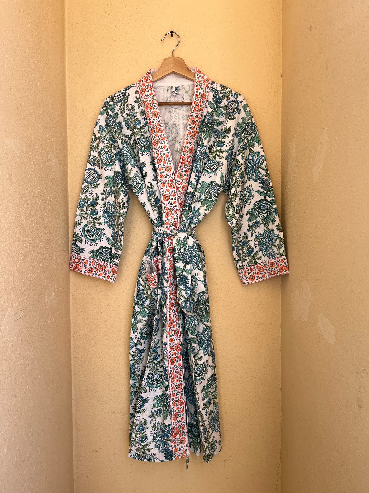 Floral 1016 Waffle Bathrobe – Luxury Spa Robe