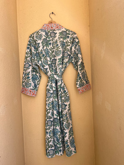 Floral 1016 Waffle Bathrobe – Luxury Spa Robe