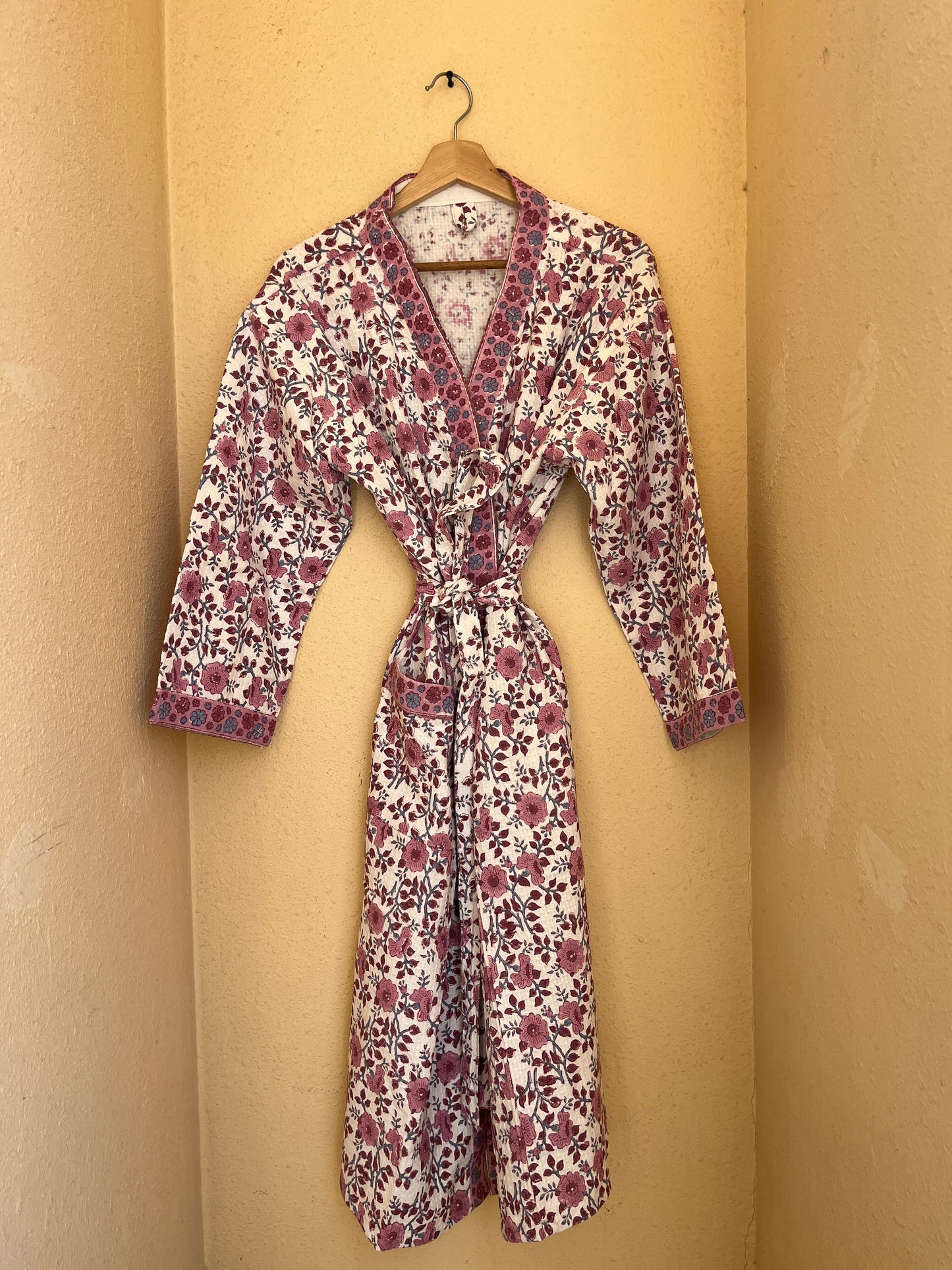 Floral 1017 Waffle Bathrobe – Luxury Spa Robe