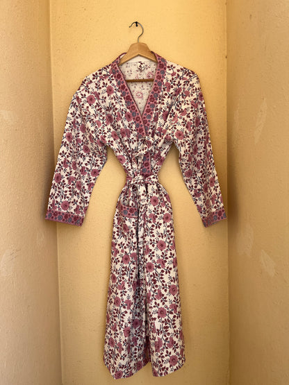 Floral 1017 Waffle Bathrobe – Luxury Spa Robe