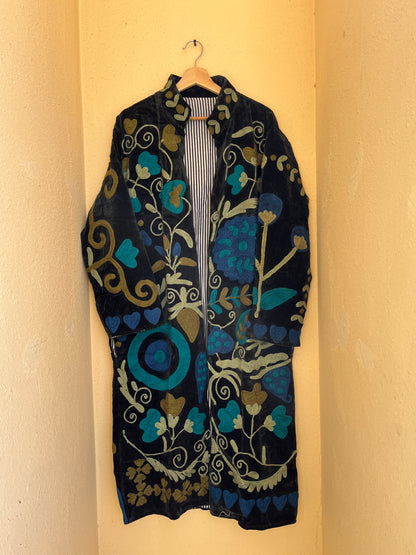 Women's 1025 Suzani Reversible Cotton Jacket – Artistic Embroidered Statement Jacket