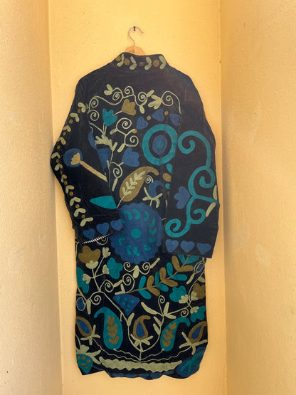 Women's 1025 Suzani Reversible Cotton Jacket – Artistic Embroidered Statement Jacket