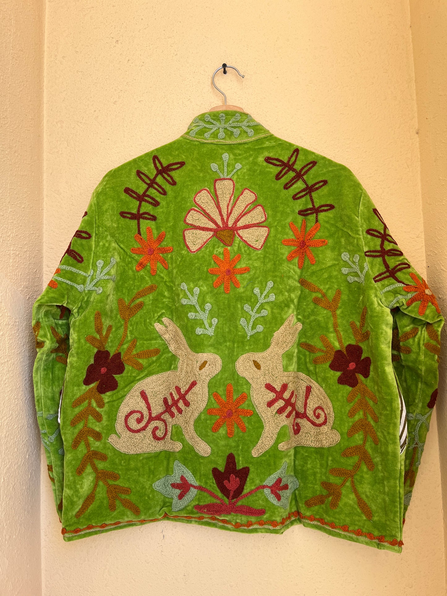 Women's 1033 Suzani Reversible Cotton Jacket – Artistic Embroidered Statement Jacket