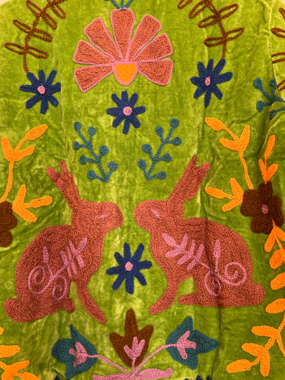 Women's 1031 Suzani Reversible Cotton Jacket – Artistic Embroidered Statement Jacket