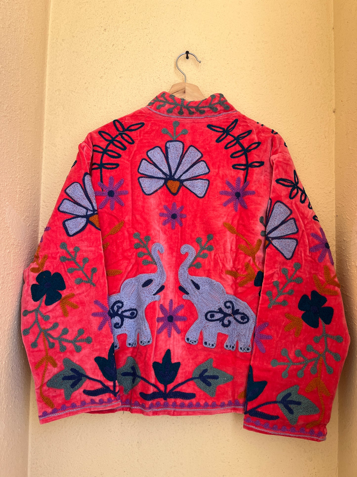 Women's 1036 Suzani Reversible Cotton Jacket – Artistic Embroidered Statement Jacket