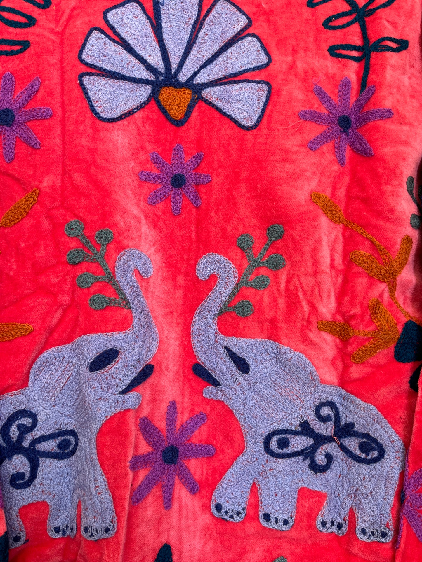 Women's 1036 Suzani Reversible Cotton Jacket – Artistic Embroidered Statement Jacket