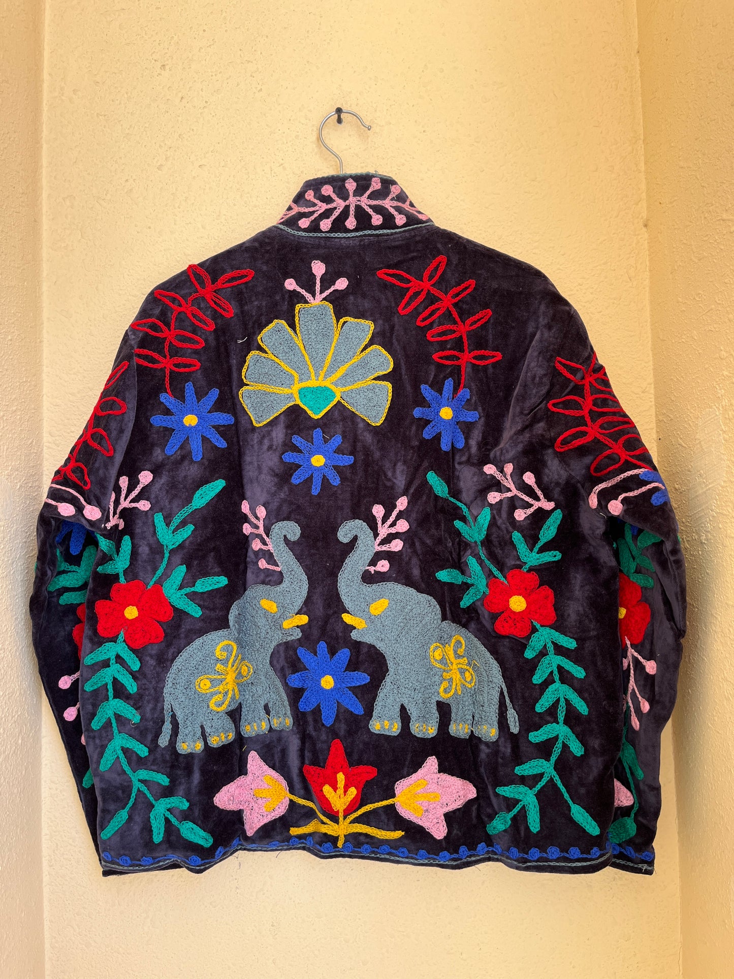 Women's 1040 Suzani Reversible Cotton Jacket – Artistic Embroidered Statement Jacket