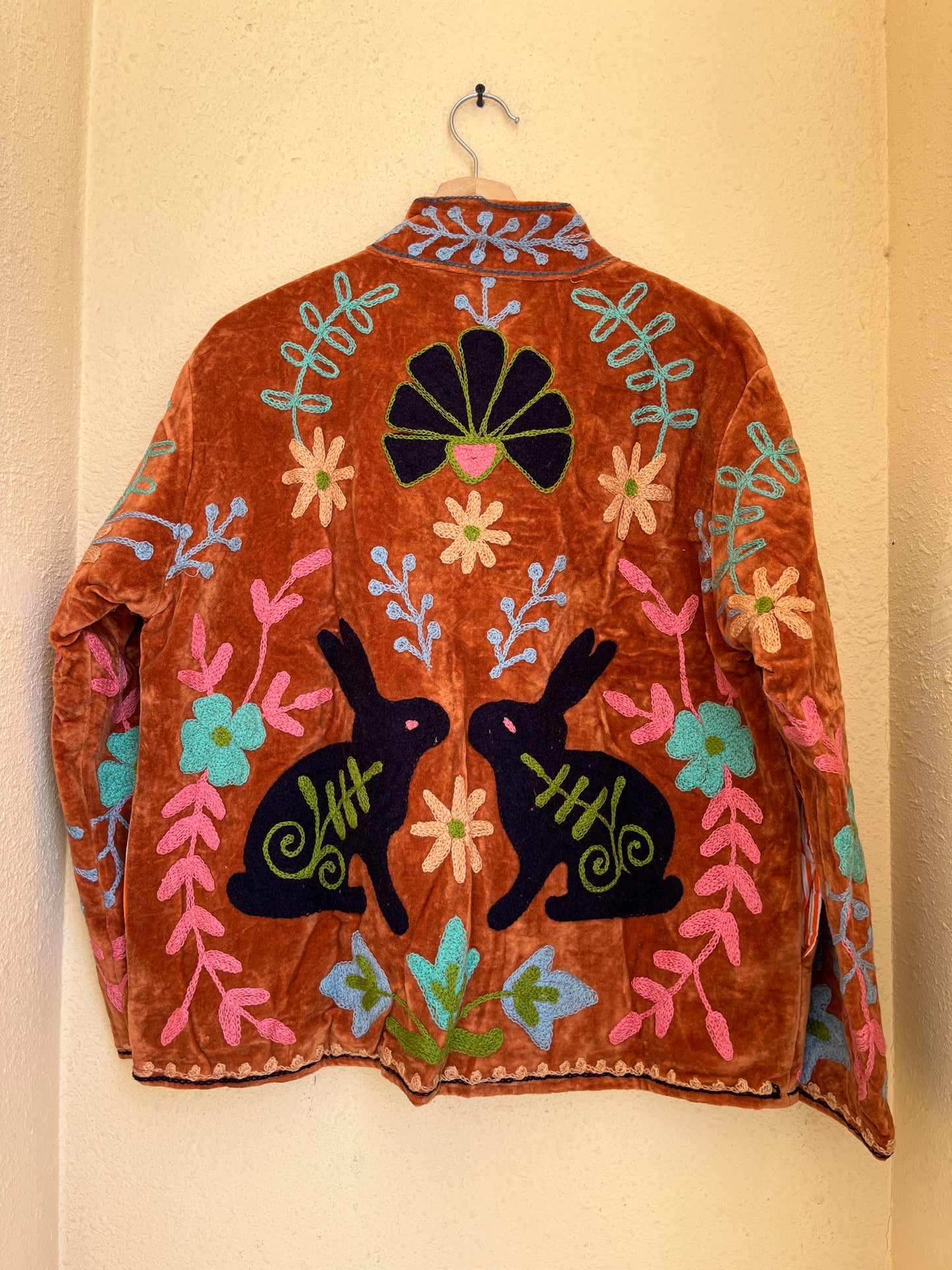 Women's 1043 Suzani Reversible Cotton Jacket – Artistic Embroidered Statement Jacket