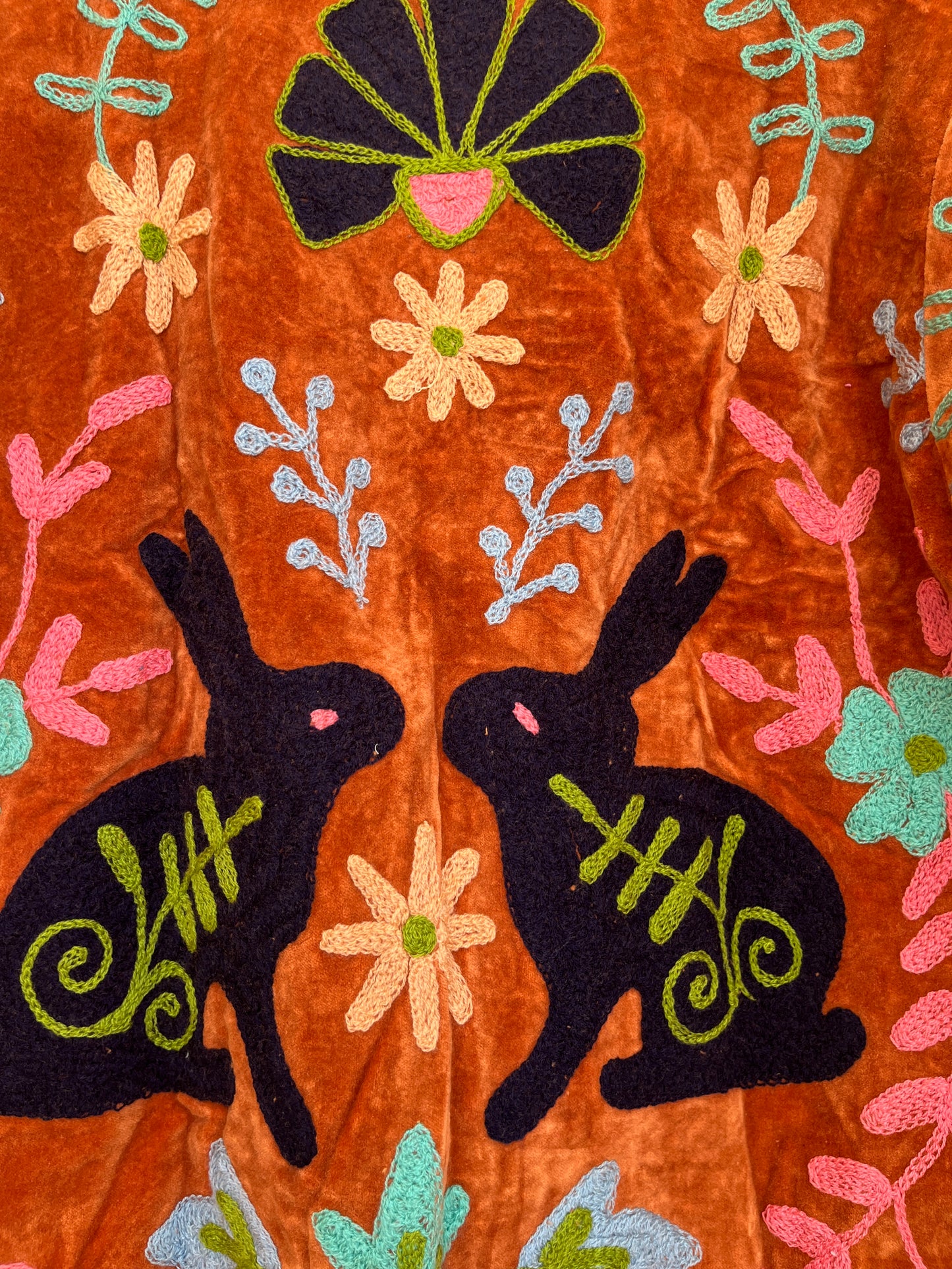 Women's 1043 Suzani Reversible Cotton Jacket – Artistic Embroidered Statement Jacket