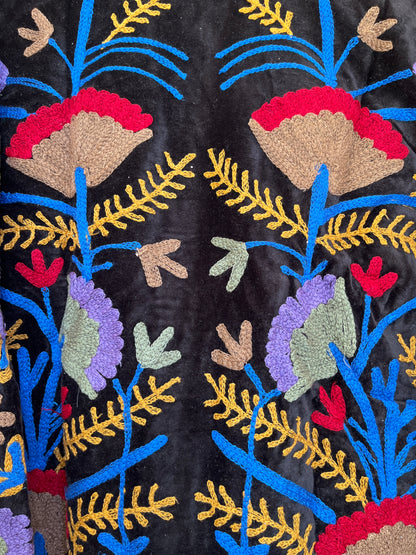 Women's 1044 Suzani Reversible Cotton Jacket – Artistic Embroidered Statement Jacket