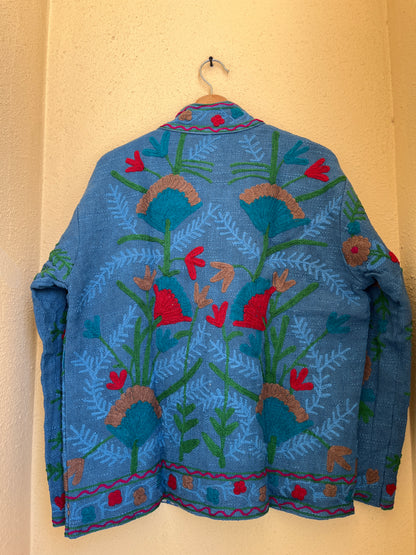 Women's 1061 Suzani Reversible Cotton Jacket – Artistic Embroidered Statement Jacket