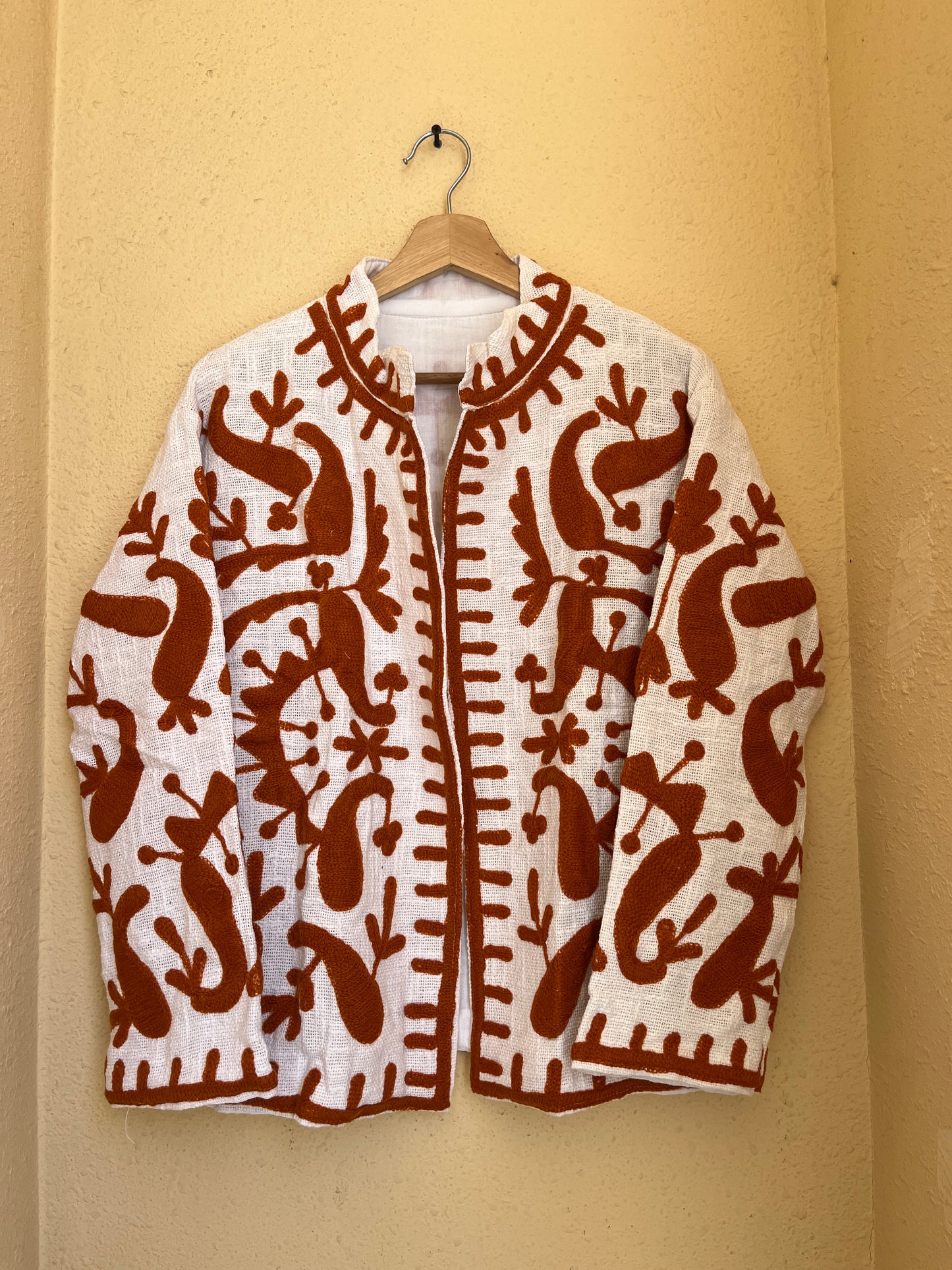 Women's 1056 Suzani Reversible Cotton Jacket – Artistic Embroidered Statement Jacket