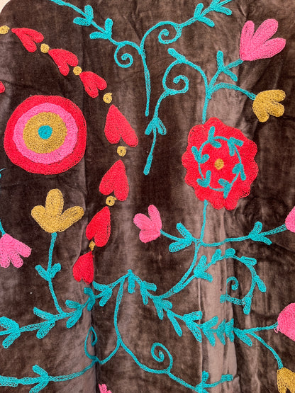 Women's 1070 Suzani Reversible Cotton Jacket – Artistic Embroidered Statement Jacket