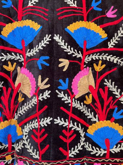 Women's 1074 Suzani Reversible Cotton Jacket – Artistic Embroidered Statement Jacket