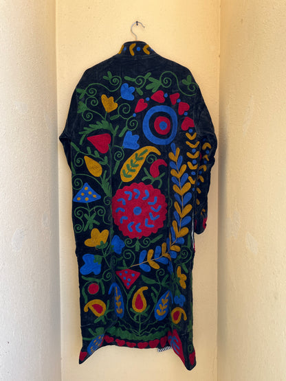 Women's 1071 Suzani Reversible Cotton Jacket – Artistic Embroidered Statement Jacket