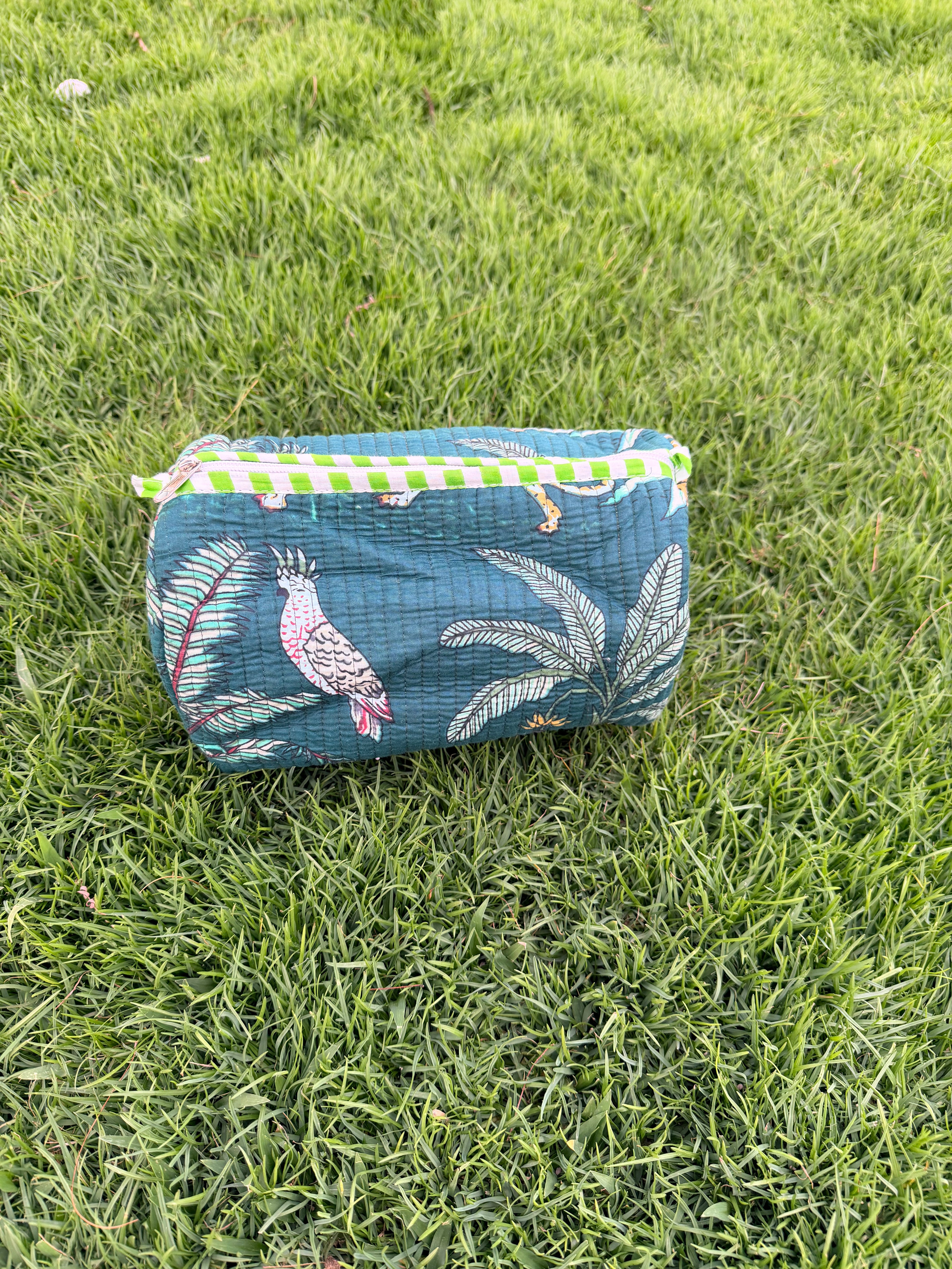 Teal Safari – Quilted Utility Pouch Pack of 3