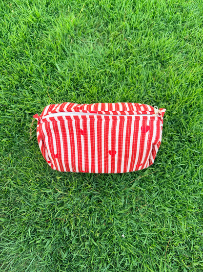 Heart Riot – Red Quilted Tote & Pouch Set