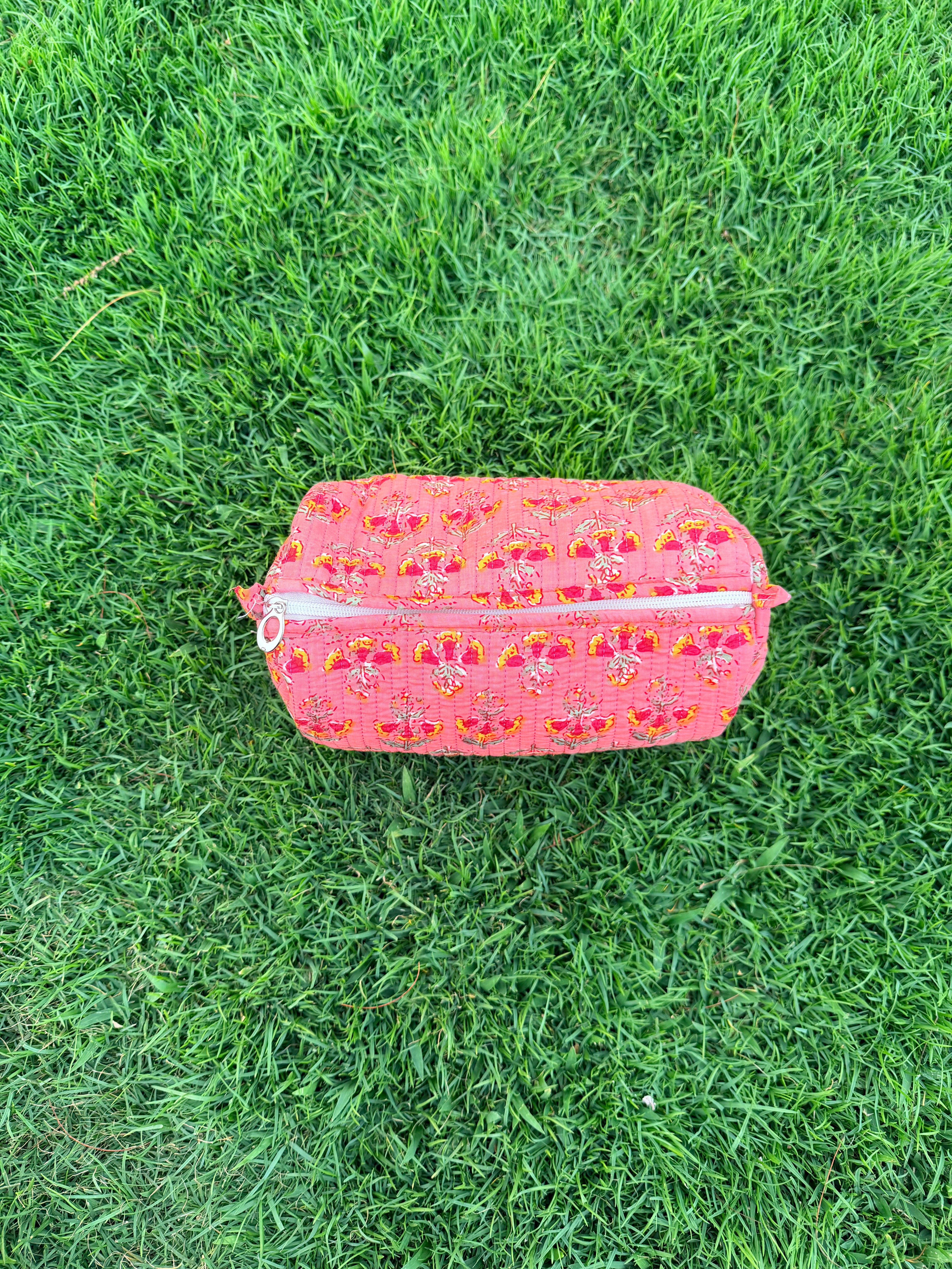 Coral Drama – Quilted Utility Pouch Pack of 3